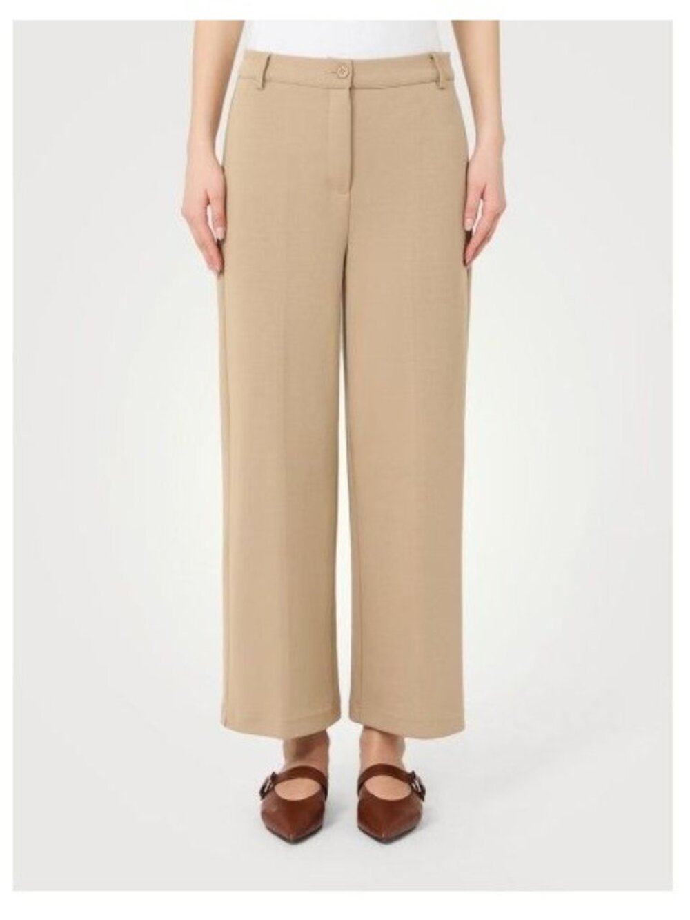 Weekend Max Mara Double-Faced Jersey Trousers in Hazelnut Brown Size X-Small